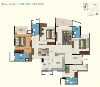 Sattva Aqua Vista Floor Plan - 2209 sq.ft. 