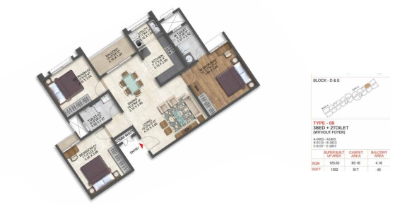 Brigade Calista Floor Plan Image