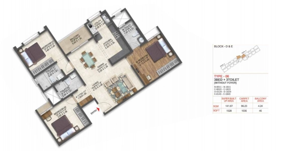 Brigade Calista Floor Plan Image