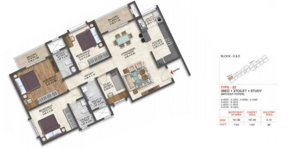 Brigade Calista Floor Plan Image