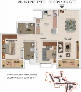 Salarpuria Sattva Park Cubix Floor Plan Image