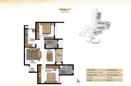 Prestige Bagamane Temple bells Floor Plan Image