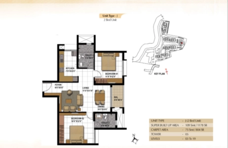 Prestige Bagamane Temple bells Floor Plan Image