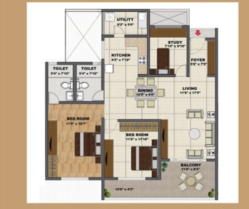 Shriram Chirping Woods Floor Plan Image