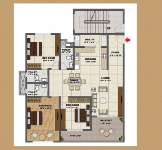 Shriram Chirping Woods Floor Plan Image