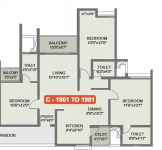 Rohan Ekanta Floor Plan Image