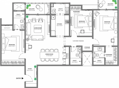 Assetz Bloom And Dell Floor Plan Image