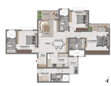 Prestige Elm Park Floor Plan Image