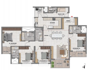 Prestige Elm Park Floor Plan Image