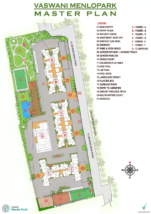 Vaswani Menlo Park Master Plan & Project Layout with Master Plan ...