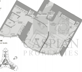 Emaar Ermani Residences Floor Plan - 1011 sq.ft. 