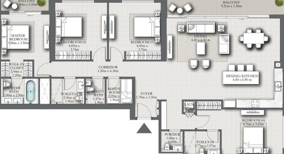 emaar marina shores Floor Plan Image