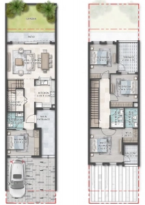 Damac Lagoon Malta Floor Plan - 2200 sq.ft. 