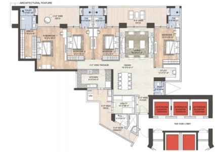 DLF The Arbour Floor Plan - 3956 sq.ft. 