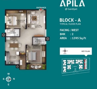 EIPL Apila Floor Plan - 1395 sq.ft. 