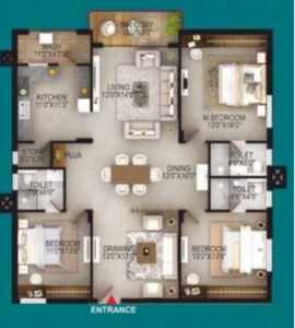 EIPL Apila Floor Plan - 2160 sq.ft. 