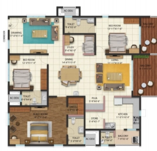 Cyber city oriana Floor Plan - 2380 sq.ft. 