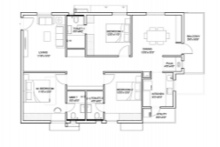 Anvita Ivana Floor Plan - 1650 sq.ft. 