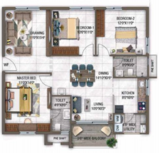 GHR Callisto Floor Plan - 1430 sq.ft. 