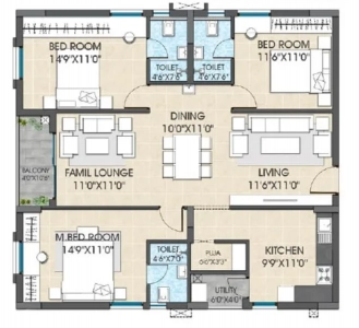 Hallmark Vesta Floor Plan - 1706 sq.ft. 