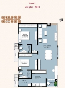 INDIS Viva City Floor Plan - 1367 sq.ft. 