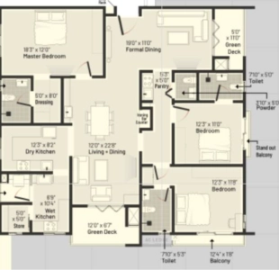 INDIS Viva City Floor Plan - 2597 sq.ft. 