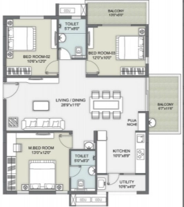 Ambience courtyard Floor Plan Image