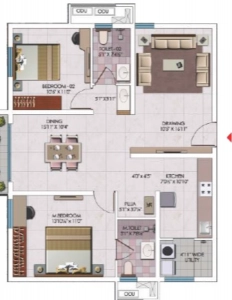 My Home Sayuk Floor Plan - 1355 sq.ft. 