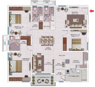 My Home Sayuk Floor Plan - 2262 sq.ft. 