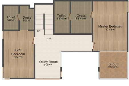 Radhey Sancia Floor Plan - 3333 sq.ft. 