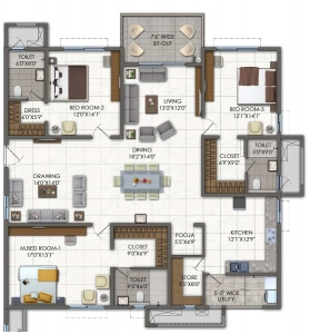 Rajapushpa imperia Floor Plan Image