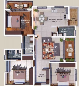 Aakar Acropolis Block C Floor Plan Image