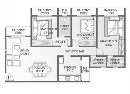 Samuday Palacia I Greens Floor Plan Image