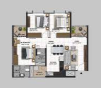 Provident Codename Vista Floor Plan - 880 sq.ft. 